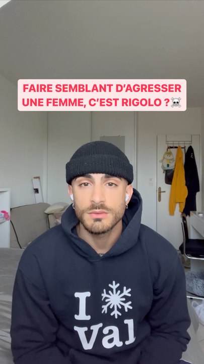 FAIRE SEMBLANT D’AGRESSER UNE FEMME, C’EST RIGOLO ? ☠️