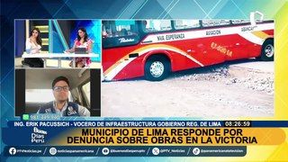 Municipio de Lima responde por denuncia sobre obras en La Victoria