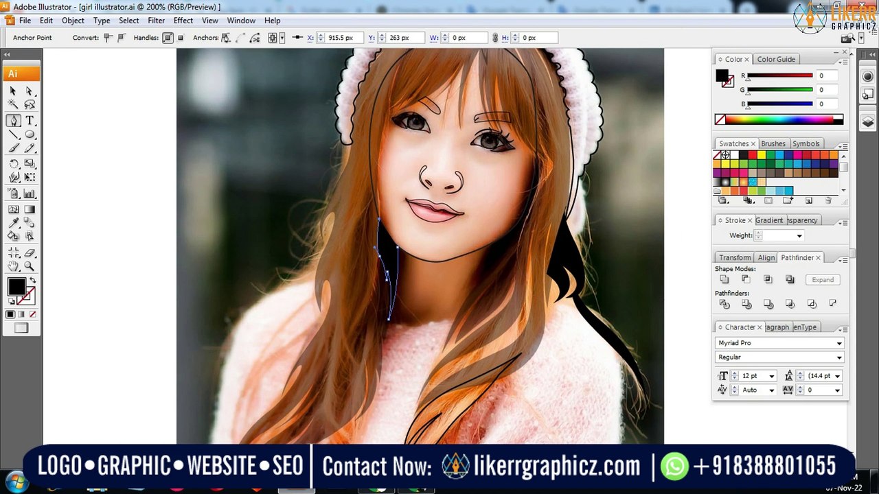 Image to Vector Illustration | Illustration | Logo Design | Graphic Design | Adobe Illustrator