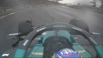La salvada de Alonso bajo la lluvia para salir tercero en la esprint