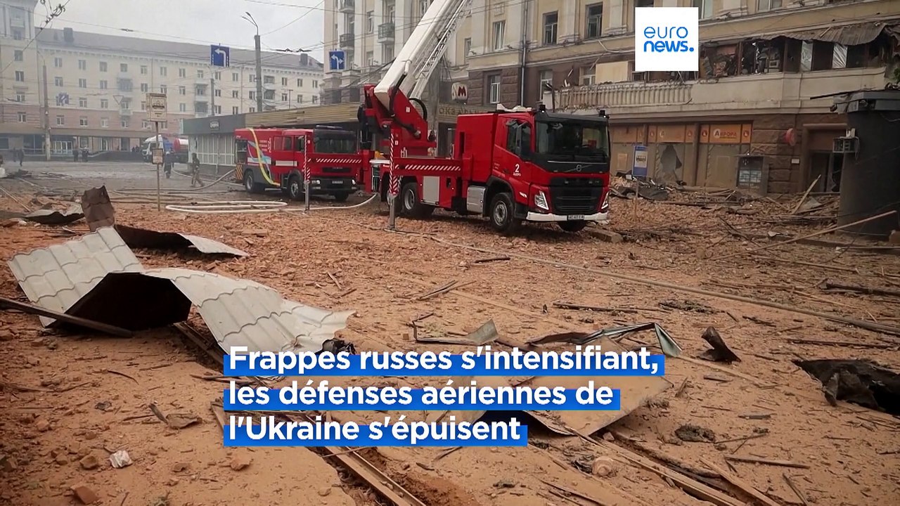 Frappes mortelles russes sur le centre de l'Ukraine, Kyiv affirme avoir abattu un bombardier russe