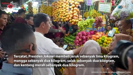 Presiden Jokowi Belanja Buah dan Sayur di Pasar Buah Berastagi