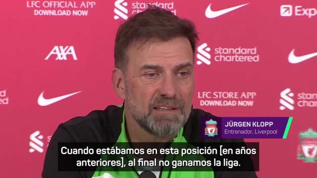 Klopp: Para ganar Premier League, debes estar cerca de la perfección
