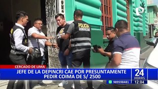Detienen al jefe del Depincri Cercado de Lima por presuntamente cobrar más de 2 mil soles para liberar a una persona