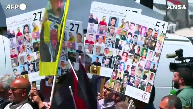 Ramallah, in piazza per la Giornata dei prigionieri palestinesi