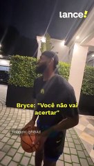 LeBron James tira onda com filho durante brincadeira de arremessos