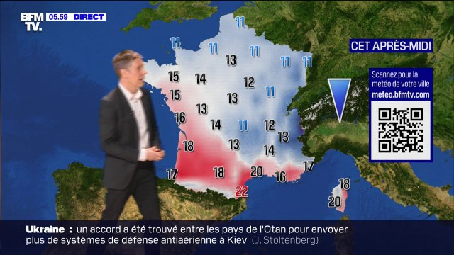 Un temps nuageux et des températures fraîches ce samedi, avec une maximale de 22°C à Perpignan