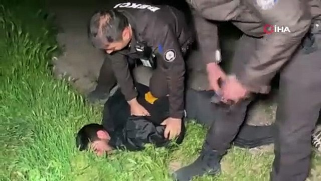 Aksaray’da nefes kesen polis-hırsız kovalamacası kamerada