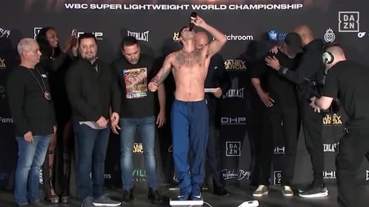 Garcia appears to chug beer after missing weight