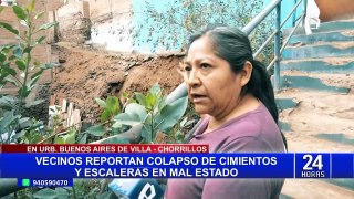Chorrillos: vecinos de urbanización Buenos Aires piden ayuda por deterioro de escaleras