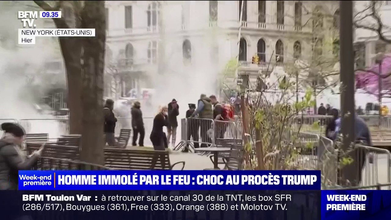 New York: l'homme qui a tenté de s'immoler par le feu devant le tribunal avait sur lui des "brochures de théories complotistes" selon la police