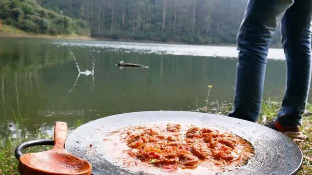 prawn Tawa Fry in the Forest | cooking in nature !!