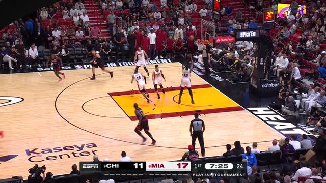 Adebayo's full-court pass tees up Jovic