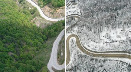 Kışın ve baharın renkleri aynı karede buluştu!