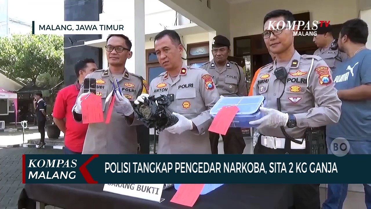 Detik-detik Penangkapan Pengedar Ganja 2 Kilogram di Malang