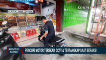 Pencuri Motor Terekam CCTV, Lari dan Jatuhkan Kendaraan saat Tertangkap Beraksi