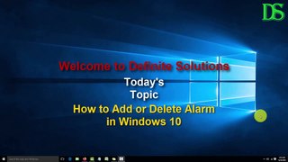 How to Set And Delete Alarm in Windows 10