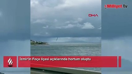 Foça açıklarında hortum oluştu