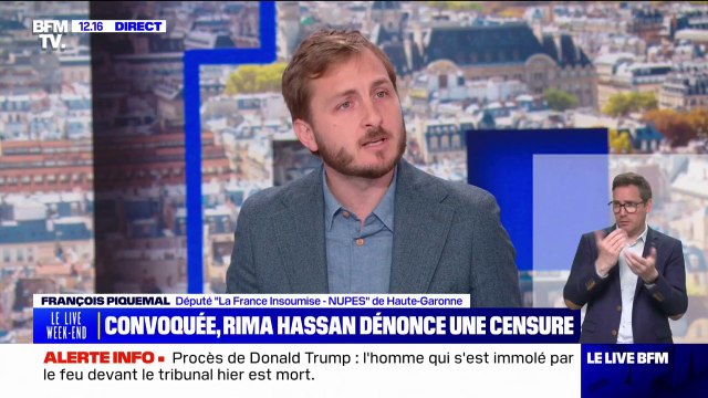 Convocation par la police de Rima Hassan: François Piquemal, député La France Insoumise de Haute-Garonne, estime que des gens instrumentalisent l'antisémitisme à des fins politiciennes