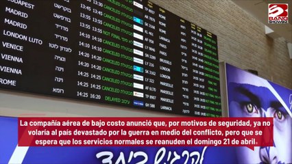 Suspende easyJet vuelos a Israel