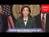 New York Gov. Kathy Hochul Holds Press Briefing About Steps To Take On Retail Theft