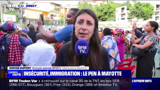 À Mayotte, Marine Le Pen promet de tordre le cou aux Comores