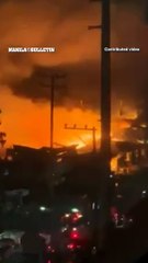 Fire hits commercial area in Paco, Manila