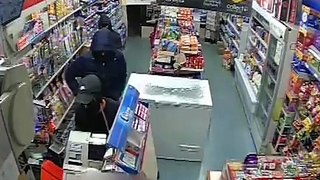 Armed robbers threaten shopkeeper with BB gun and knife