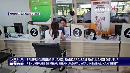 Bandara Sam Ratulangi Ditutup Imbas Erupsi Gunung Ruang
