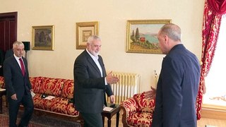 Turkey's Erdogan receives Hamas leader Haniyeh in Istanbul