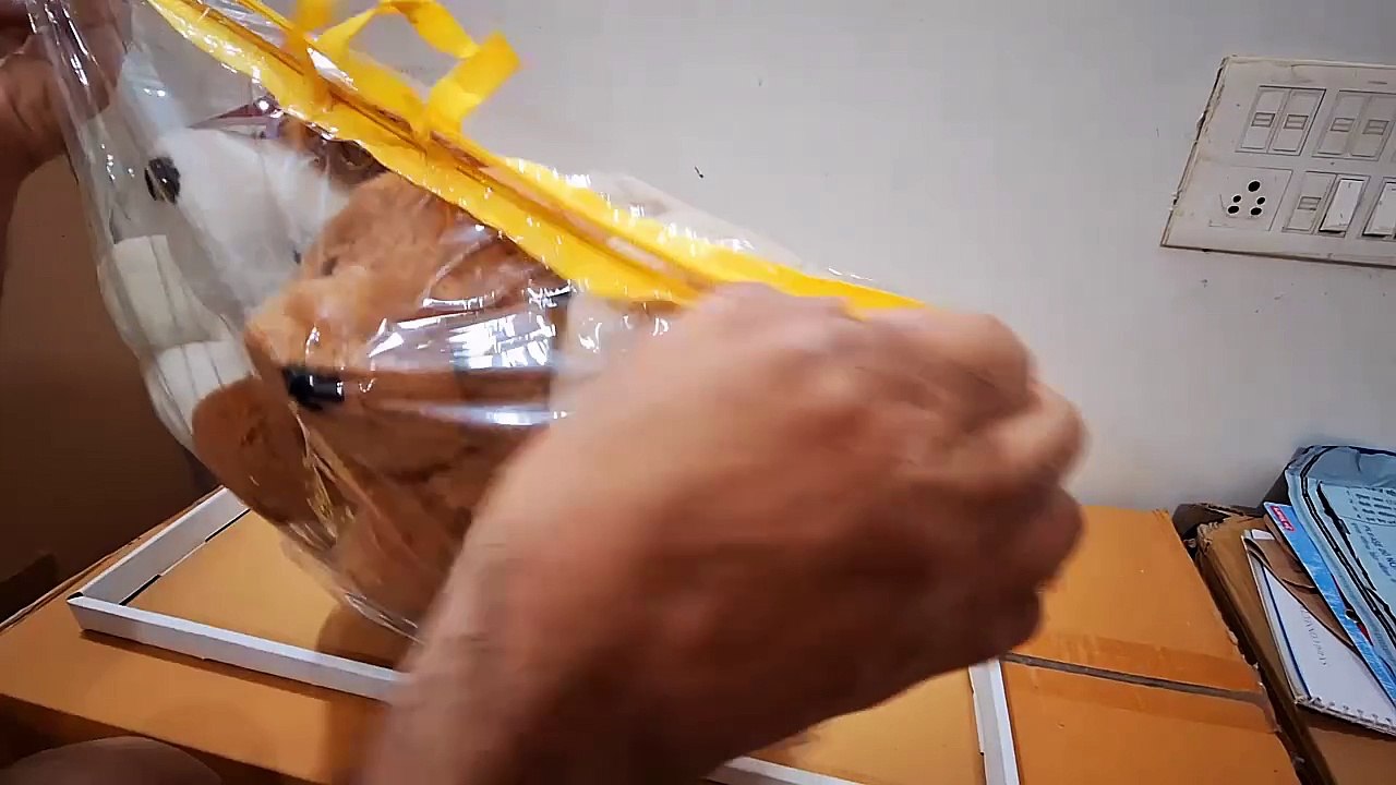 Unboxing and Review of FunZoo Plush Puppy Giant Dog Lying Soft Stuffed Cuddly Teddy Toy Lifelike Cute Puppy for girlfriend gift