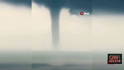 Foça'da hortum anı kamerada