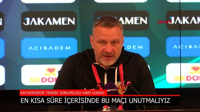 Hari Vukas: Bu maçı unutup, önümüzdeki önemli maçlara odaklanmalıyız