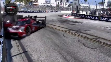 IMSA 2024 Long Beach Race Deletraz Big Crash