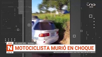 Motociclista murio en choque