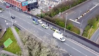 Armed police respond to reports of a man on Waterloo Road Bridge in Blackpool with a handgun