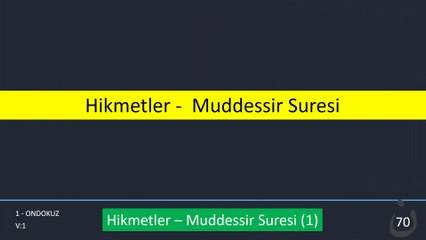 7- Hikmetli Ayetler - Muddessir Suresi