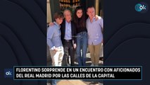 Florentino sorprende en un encuentro con aficionados del Real Madrid por las calles de la capital