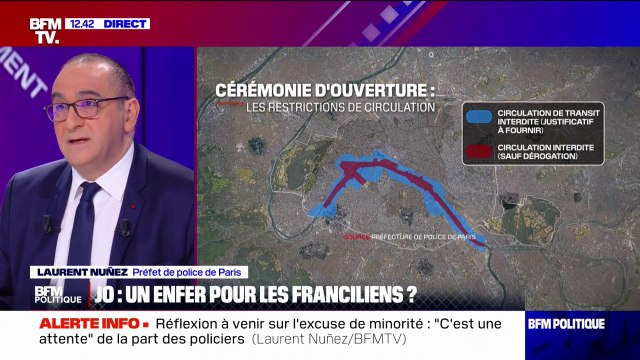On fait tout pour que ce ne soit pas le cas : Laurent Nuñez, préfet de police de Paris assure que la capitale ne sera pas invivable pendant les JO dans les zones où la circulation sera restreinte