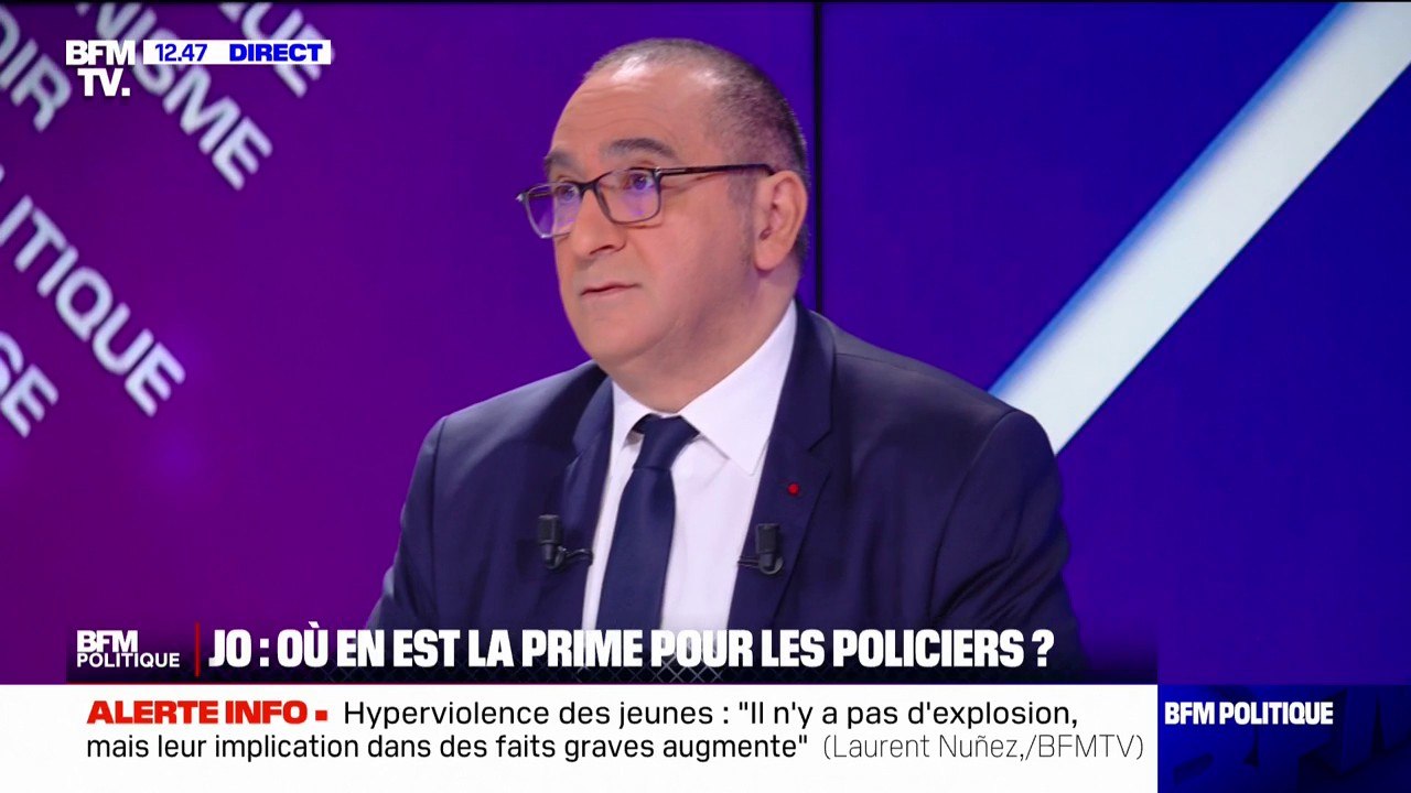 Versement d'une prime pour les policiers mobilisés pendant les Jeux olympiques: "Je n'ai pas de raison de penser que ce ne soit pas le cas", estime Laurent Nuñez, préfet de police de Paris