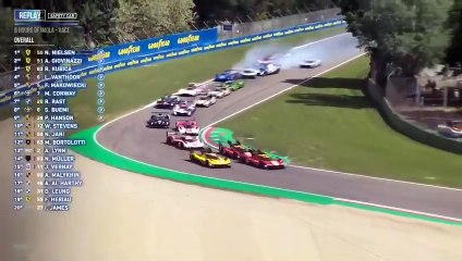 WEC 2024 6H Imola Start Big Chaos Crash