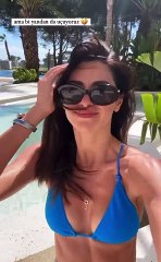 Nesrin Cavadzade, 'kıvrımsızsın' diyenlere soyunarak yanıt verdi