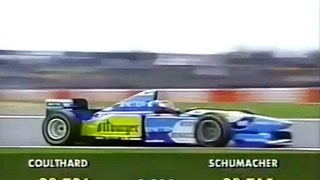 F1 – Michael Schumacher (Benetton Renault V10) lap in qualifying – European GP 1995