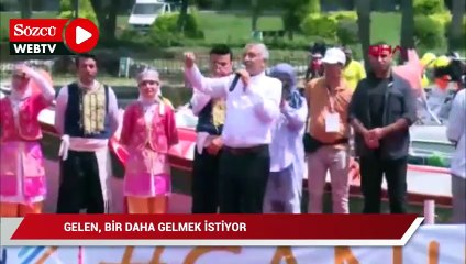 Portakal Çiçeği Karnavalı'nda 'su korteji'; kano, gondol ve tekneler nehirde