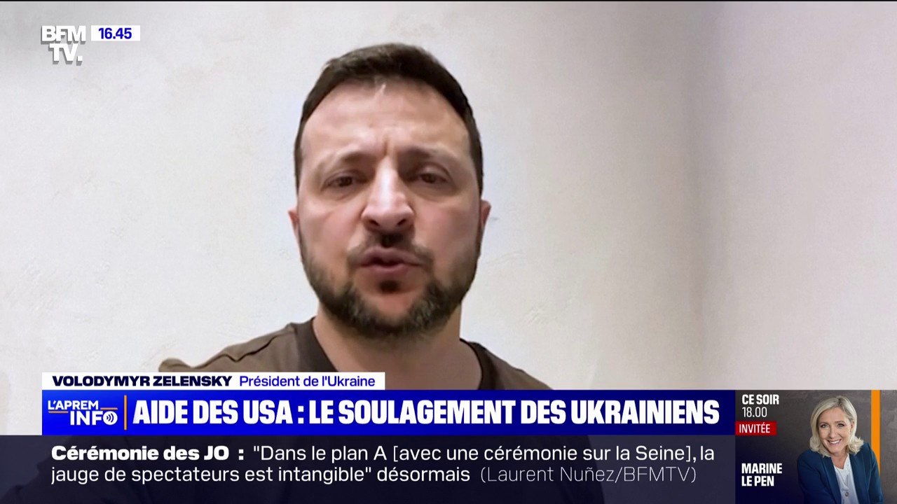 "C'est une solution qui permettra de sauver des vies": après le vote à la Chambre des représentants américains d'un plan d'aide de 61 milliards de dollars, Volodymyr Zelensky salue la décision américaine