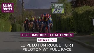 Liège-Bastogne-Liège Femmes  2024 - The peloton at full pace!