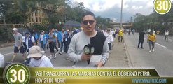 Así transcurre la marchas contra el Gobierno Petro en Medellín