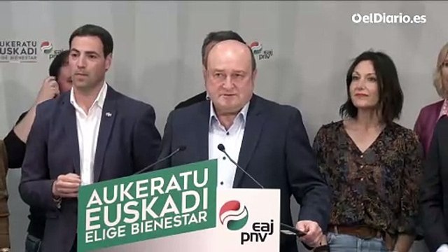 Ortuzar celebra los resultados del PNV: Asumimos la responsabilidad de liderar el proceso de constituir las instituciones vascas