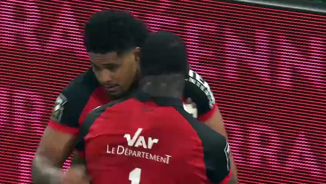 TOP 14 - Essai de Leicester FAINGAANUKA (RCT) - RC Toulon - Stade Toulousain