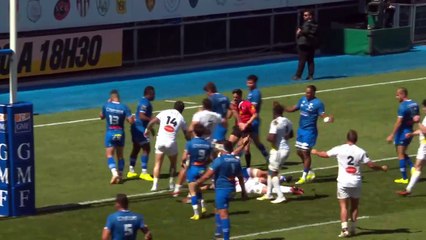 TOP 14 - Essai de Teddy IRIBAREN (SR) - Castres Olympique - Stade Rochelais